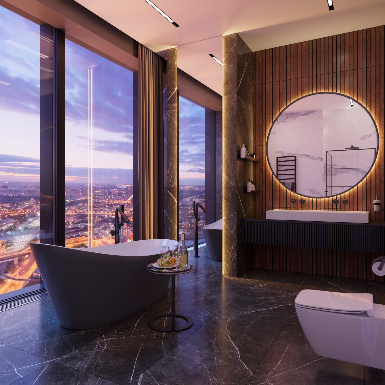 Дизайн квартиры в "Neva tower" Москва-Сити