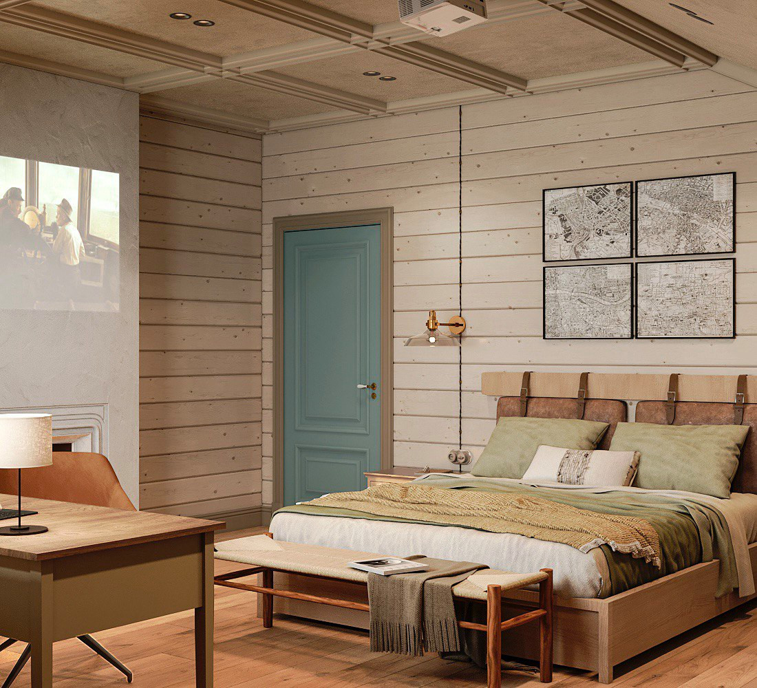 Загородный дом на озере, 230 м2