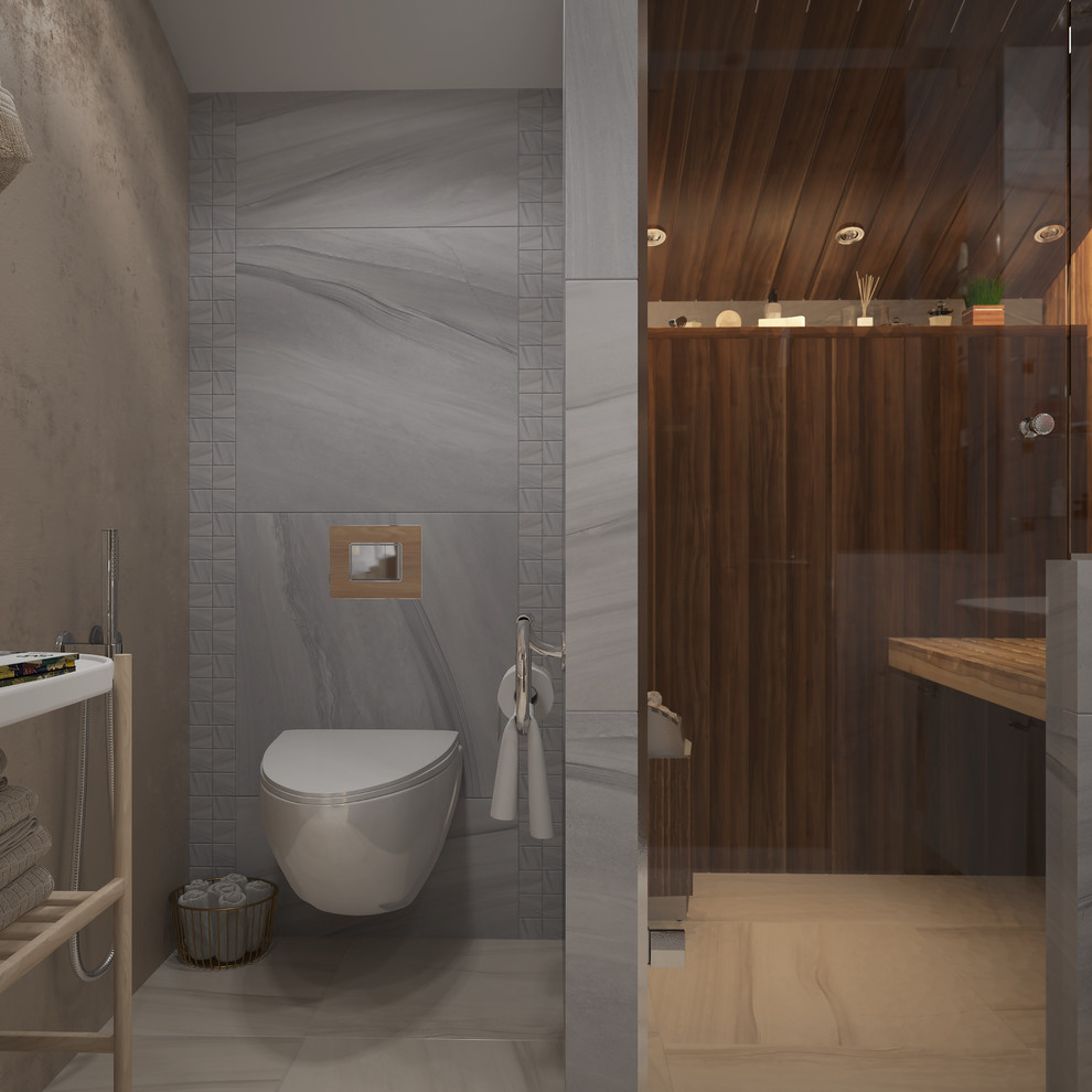 Ванная комната с мини-сауной