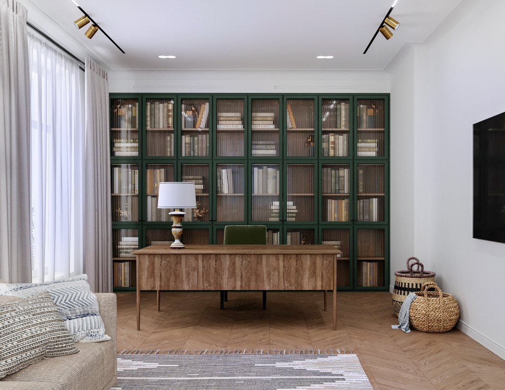 Интерьер кабинета в квартире, ЖК "Жизнь на Плющихе"