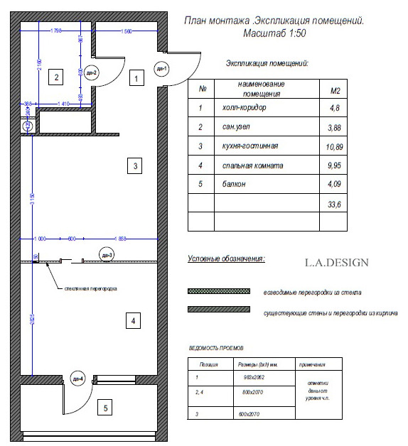 Квартира студия 32кв.м.