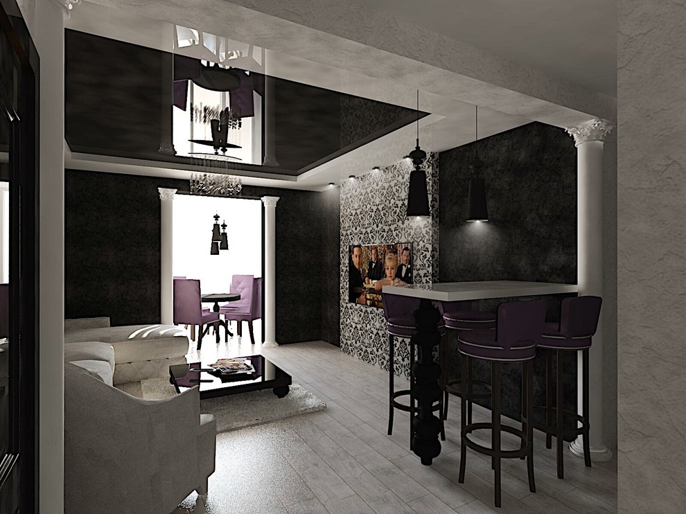 Обложка проекта: Кухня-гостиная в стиле ар-деко