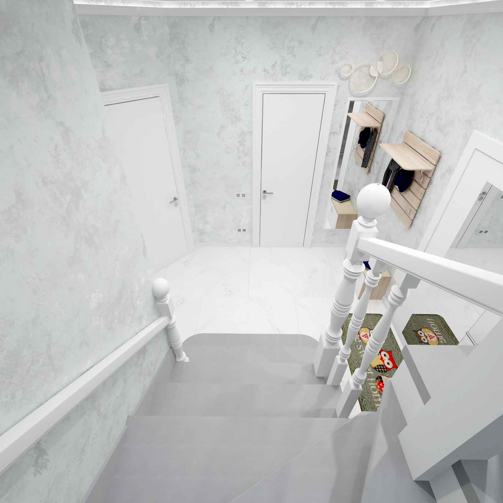 Прихожая с лестницей