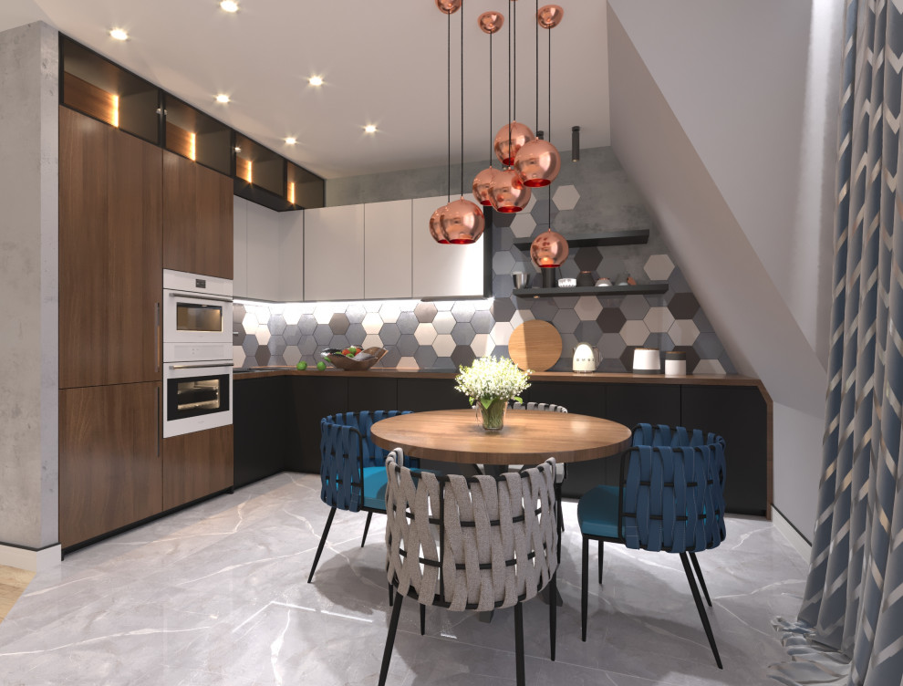 Дизайн-проект интерьера двухкомнатной квартиры в стиле Контемпорари.