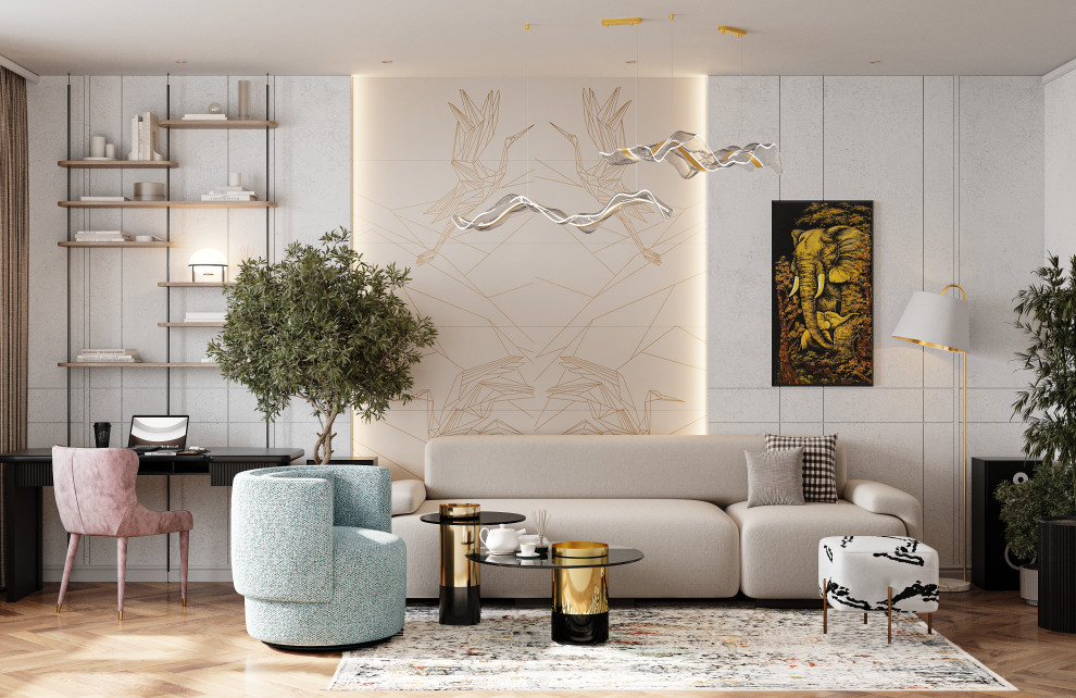 Проект 3-х комнатной квартиры THE WHITE SAVANNAH