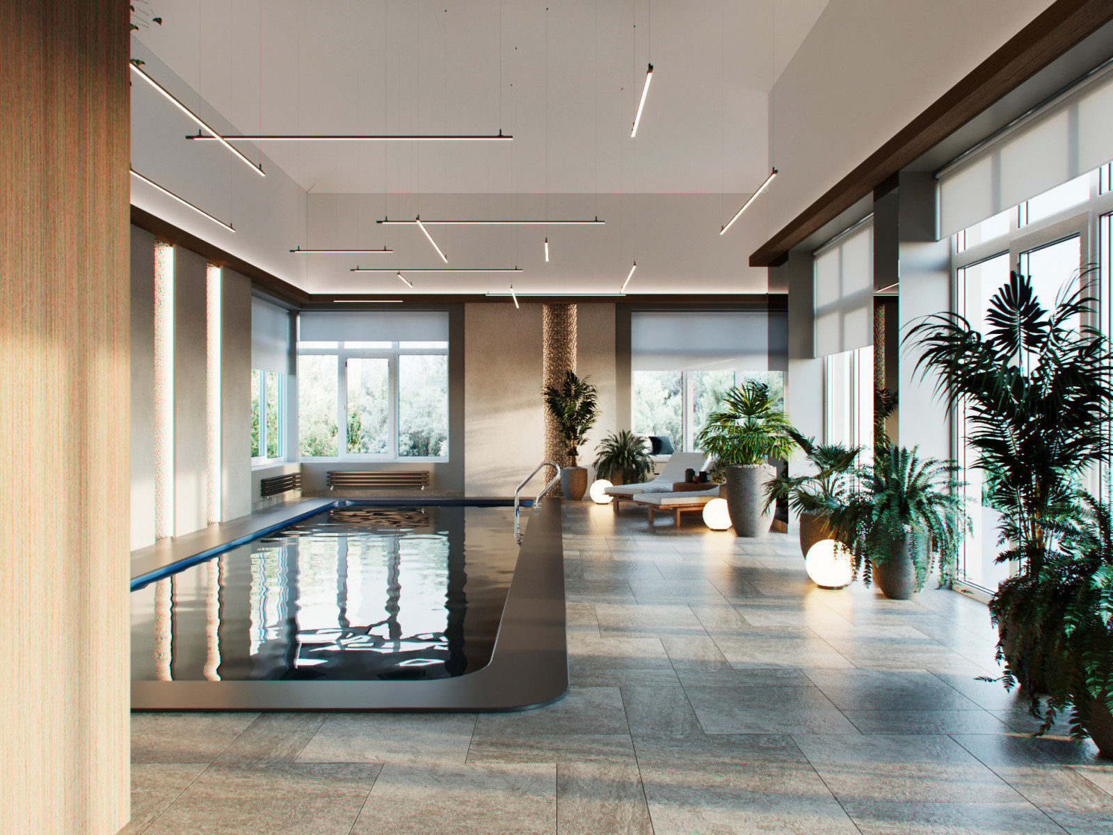 терьер бассейна в частном доме