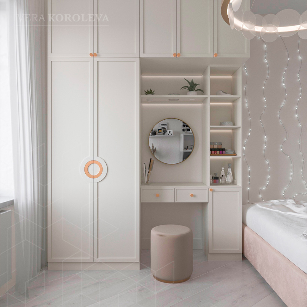 Дизайн двухкомнатной квартиры для семьи с девушкой-подростком в ЖК "Ультра Сити"