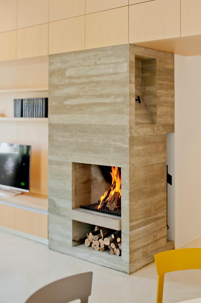 Houzz Литва: Квартира в Вильнюсе с необычным потолком и камином