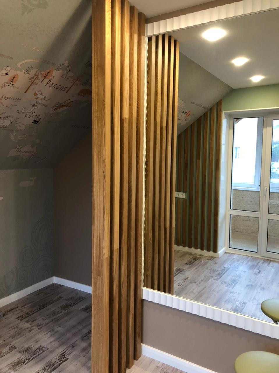 детская на мансардном этаже