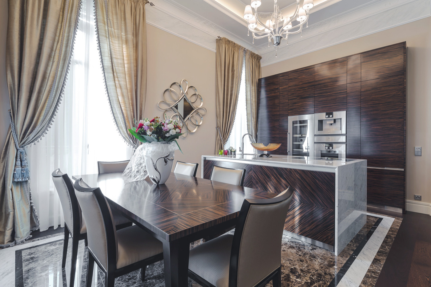 Interior design of apartment on Italian Riviera