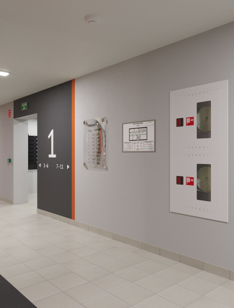 Дизайн подъезда многоквартирного дома в Уфе