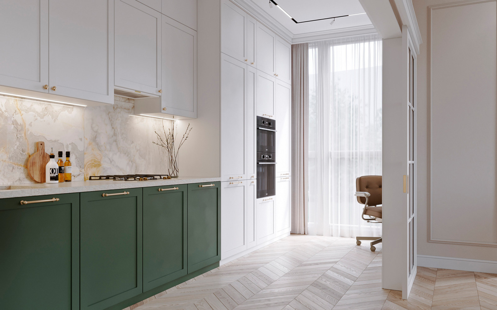 Двухкомнатная квартира в современной классике