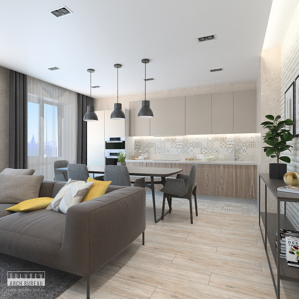 Современная квартира с элементами стиля лофт