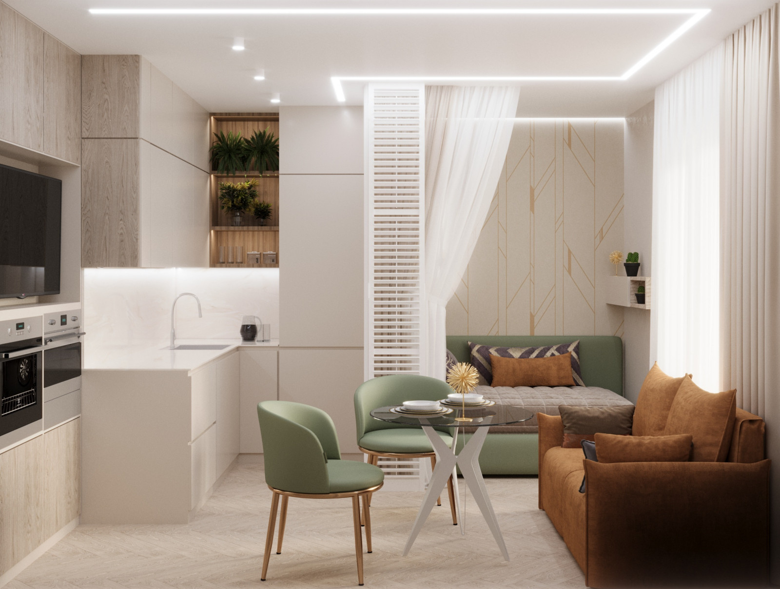 Квартира 43 кв.м. на Коломяжском проспекте. 2024 г.