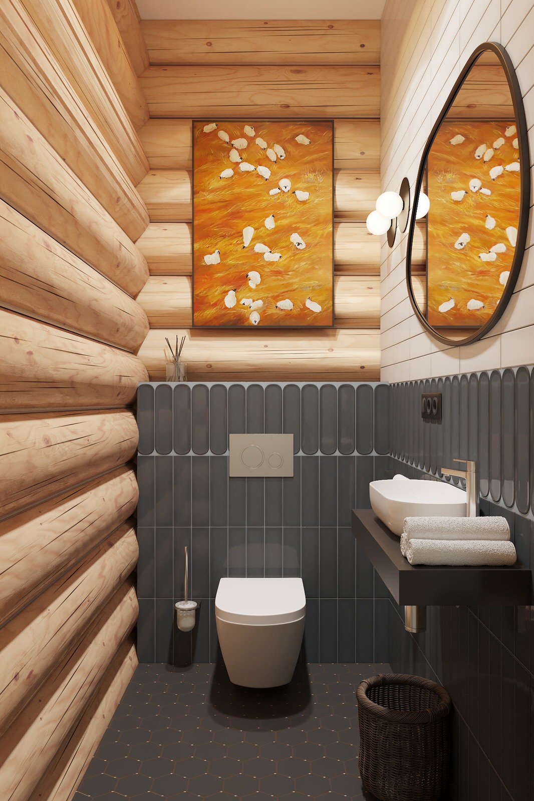 Дизайн проект дома из рубленного бревна