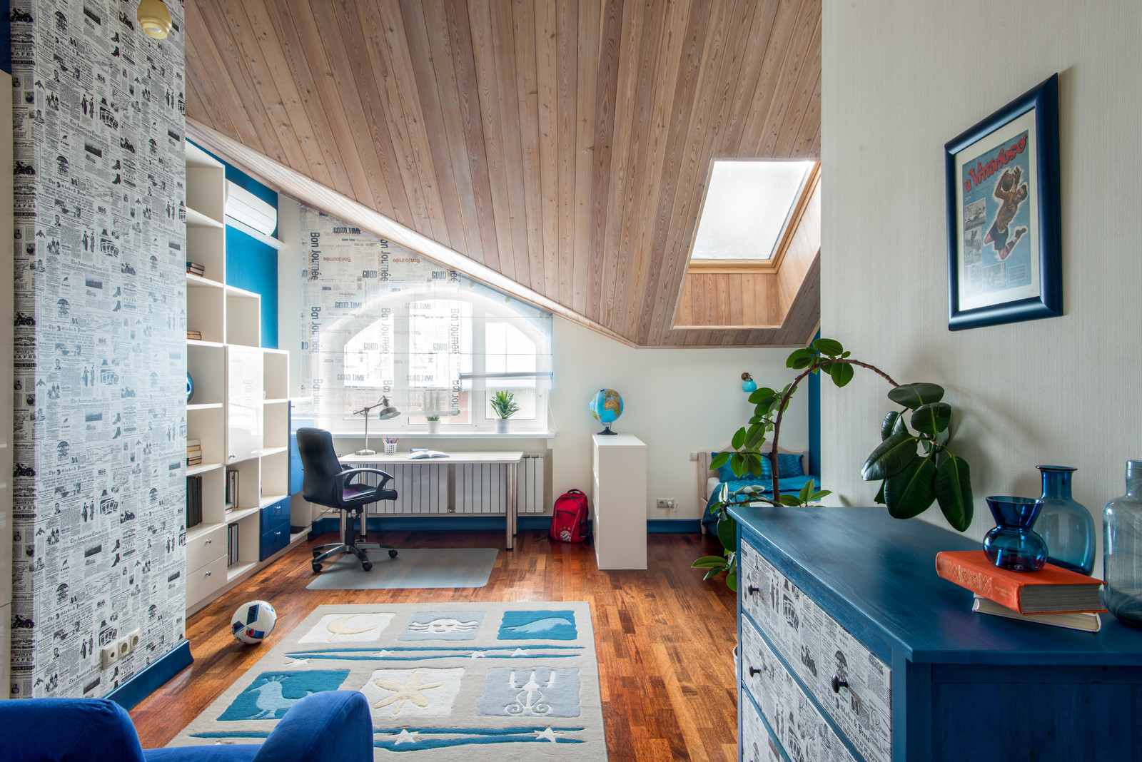 Мансарда. Новая комната для мальчика-подростка