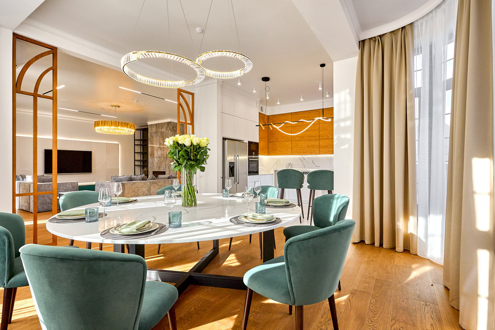 Шпонированная кухня в Зеленоградске