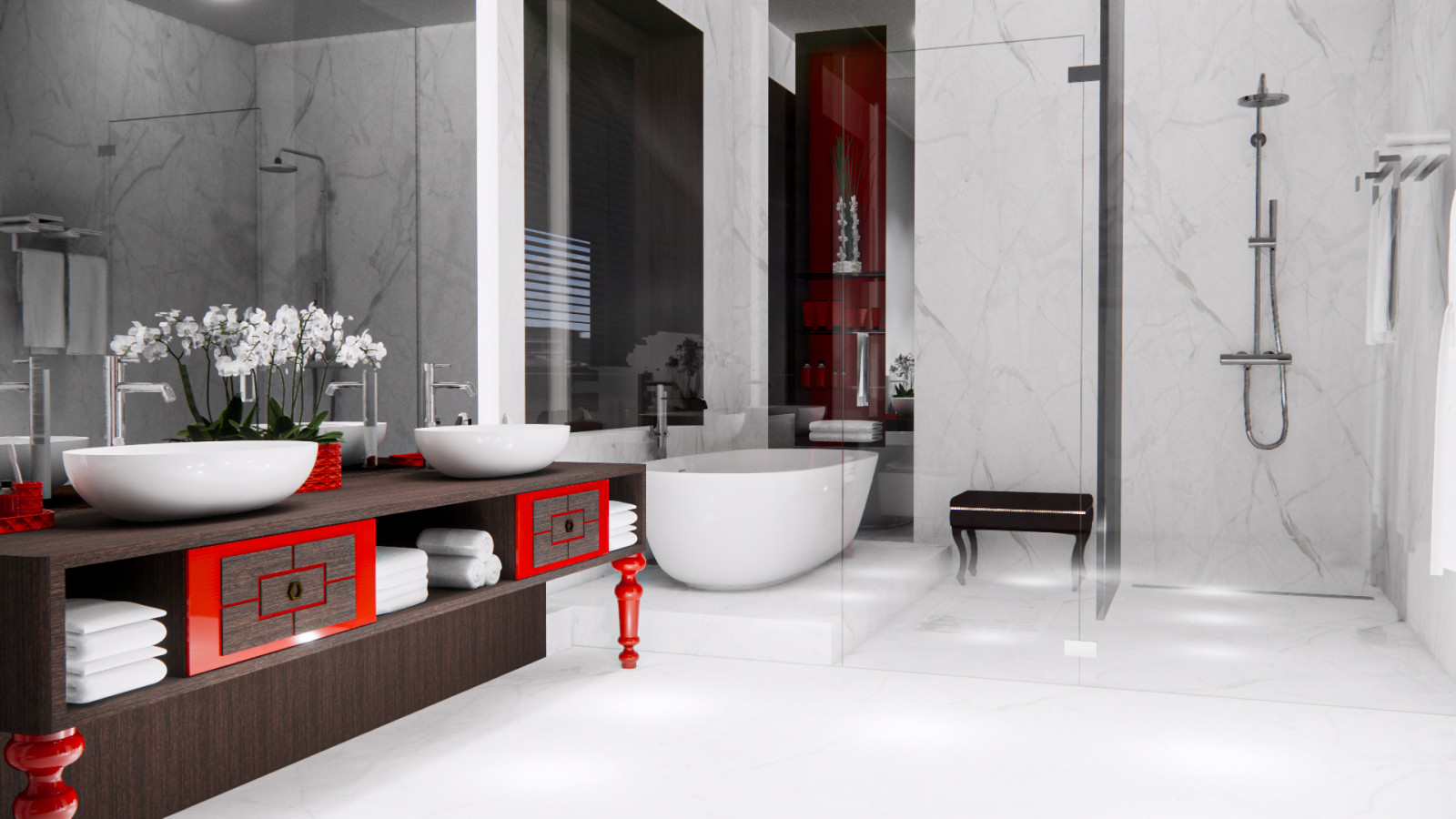 Визуализация проекта отеля в китайском стиле