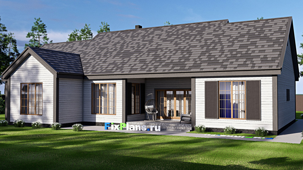 Проект дома с мансардой 21х24 м S297м2 F-17144