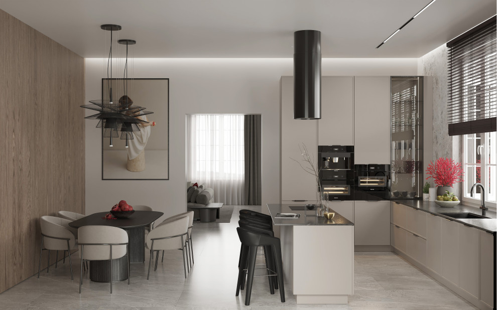 Проект кухни в трехэтажной доме на улице Красная в городе Калининграде