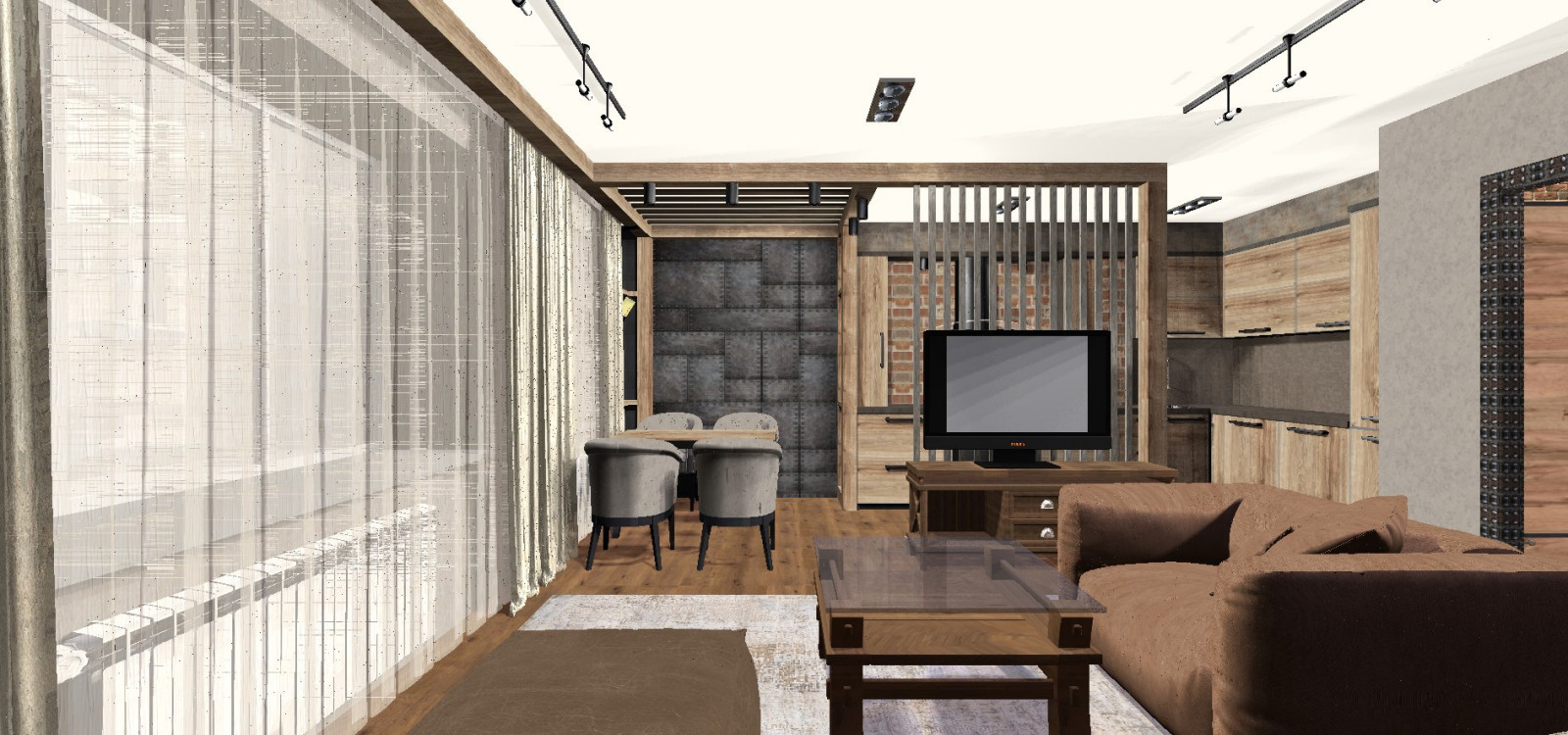 Лофт в гостиной