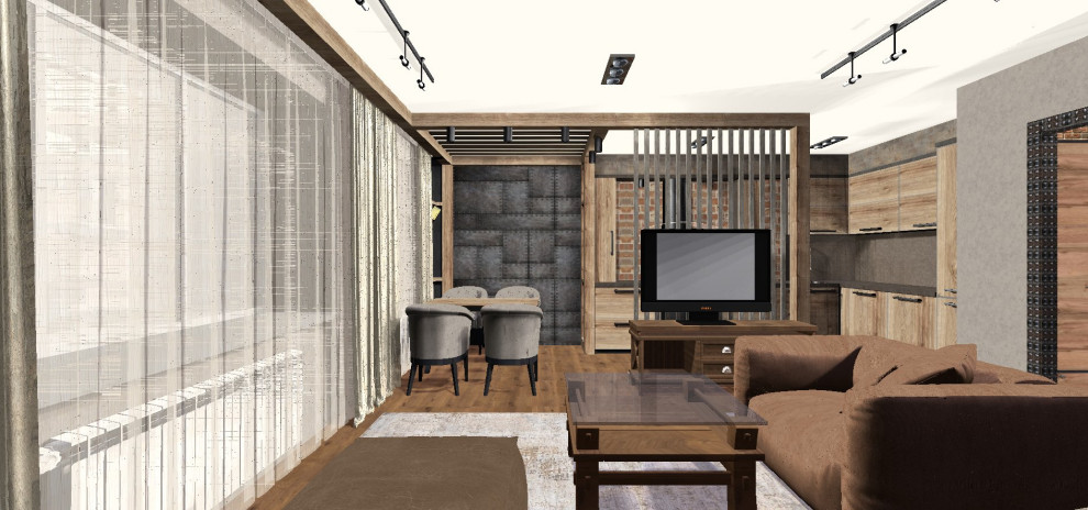 Лофт в гостиной