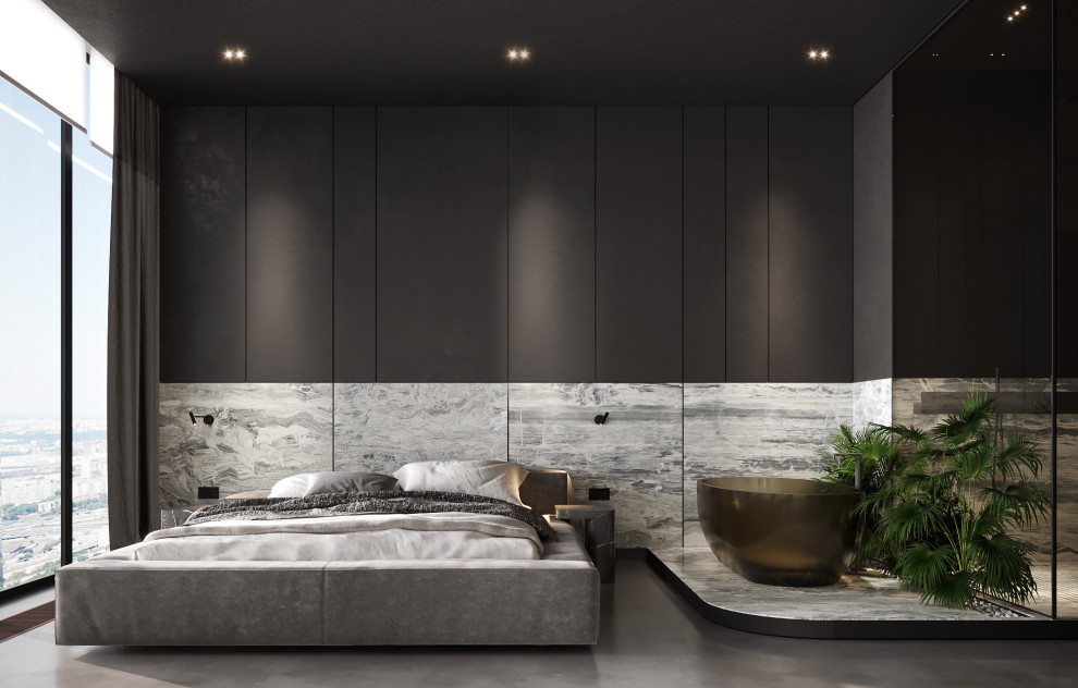 Квартира-студия в небоскребе.