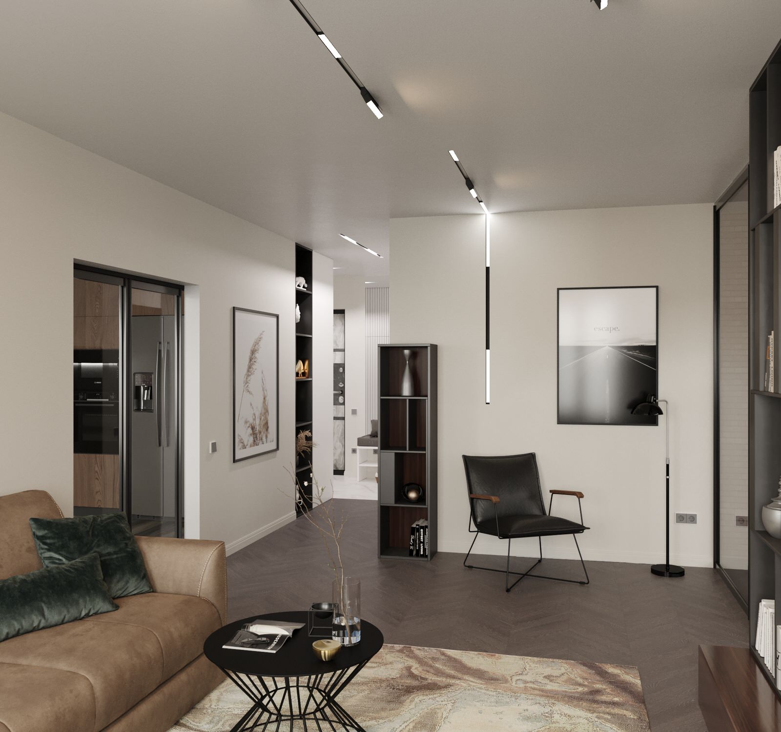 ЖК Красный Аксай. Двухкомнатная квартира в современном стиле