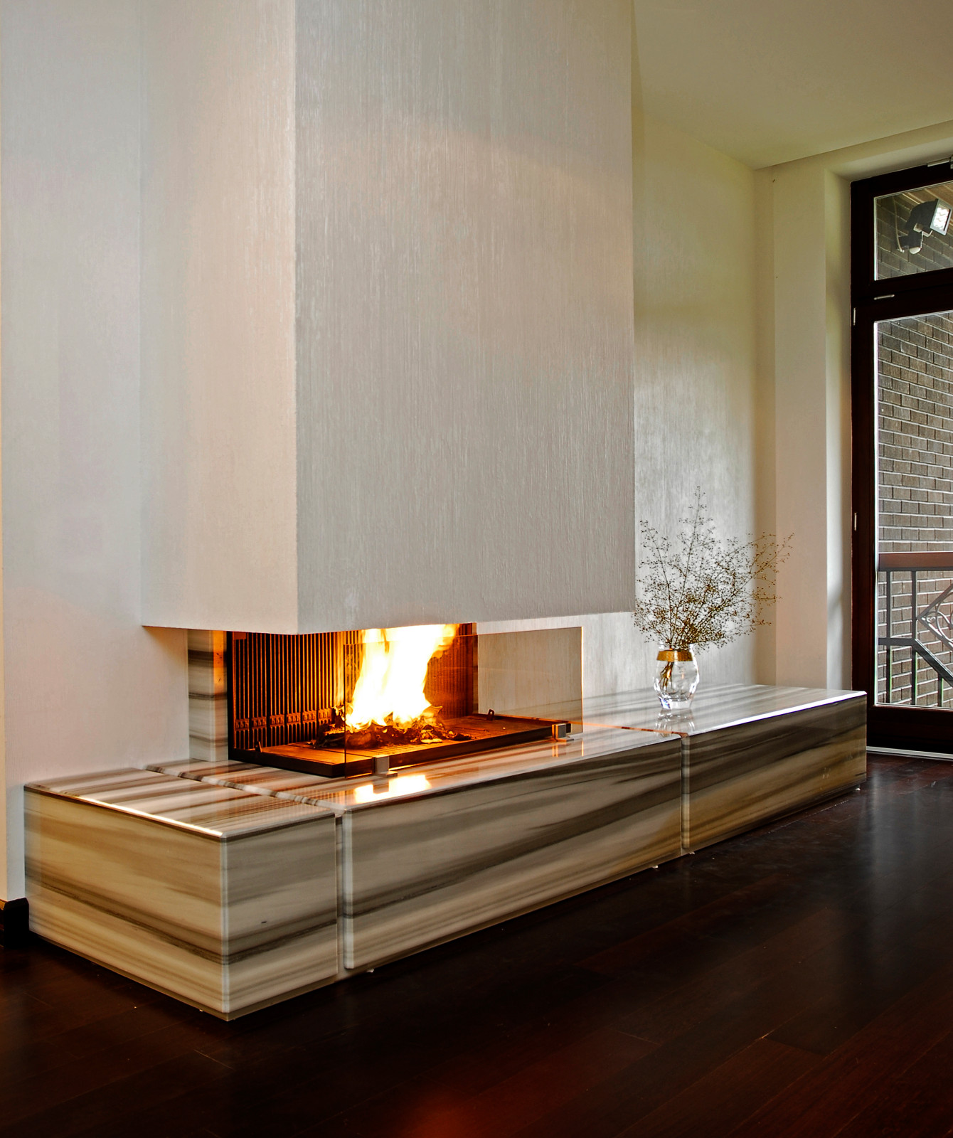 Обложка проекта: Портал камина мрамор Zebrano