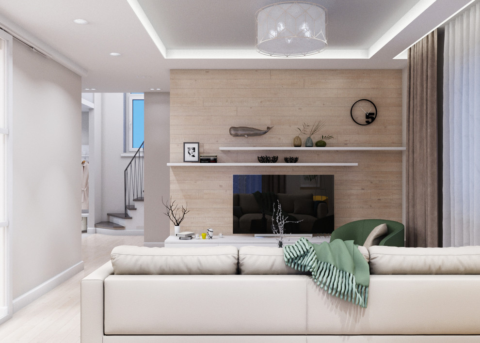 Интерьер коттеджа 140 кв для семьи из 4 человек