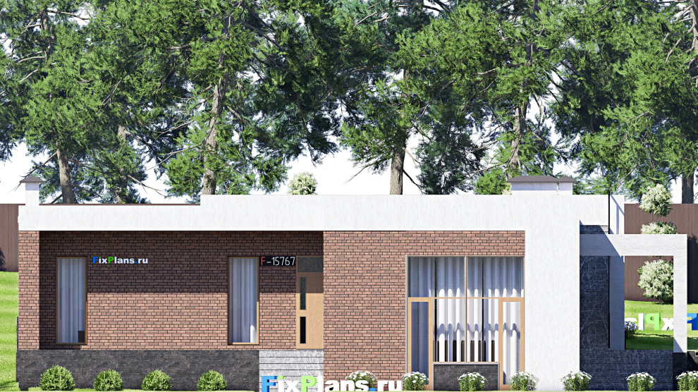 Проект одноэтажного дома 17х19м S228м2 F-15767