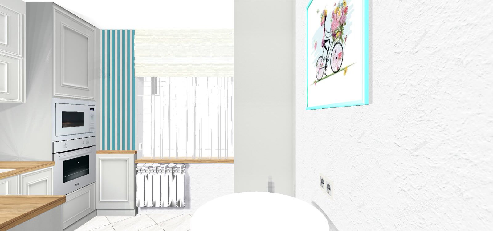 Обложка проекта: Маленькая кухня с нотками Прованса