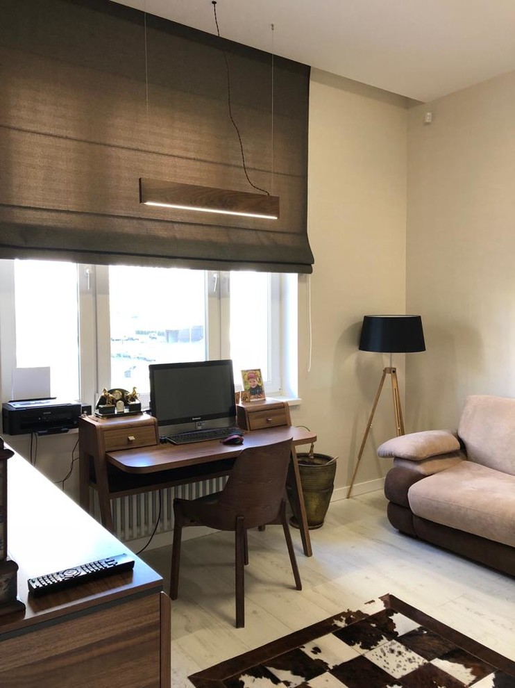 Обложка проекта: римкая штора в современном кабинете