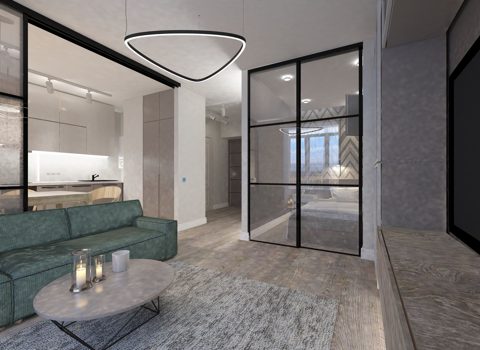 Обложка проекта: дизайн квартиры 42 кв.м ЖК "Булгаковский парк" г.Саратов