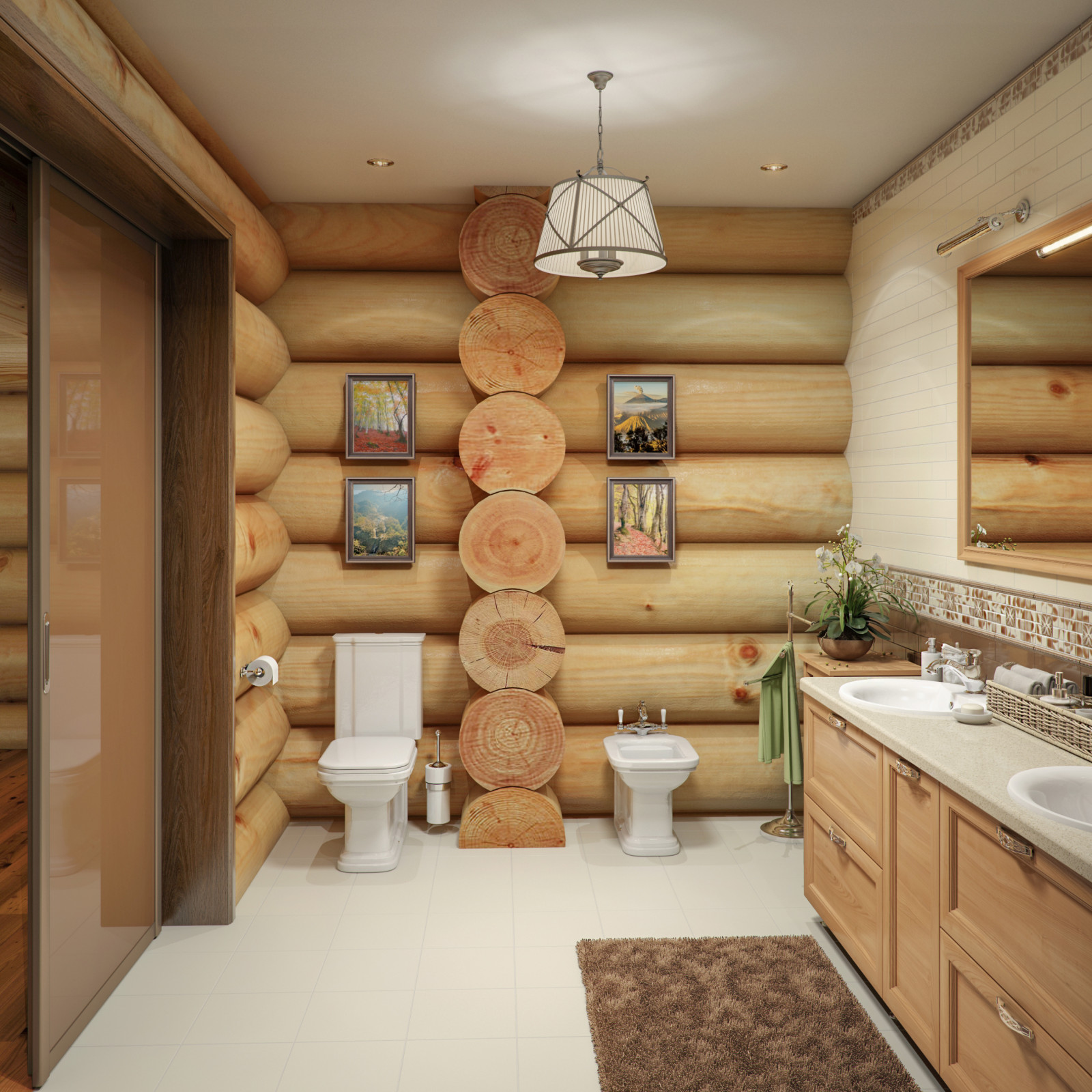 Дизайн интерьера деревянного дома