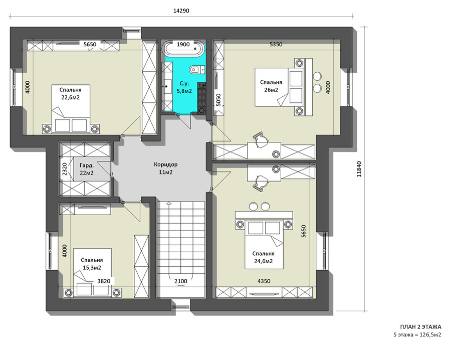 Обложка проекта: • Коттедж 385м2. в пос. Санаторий им Герцена