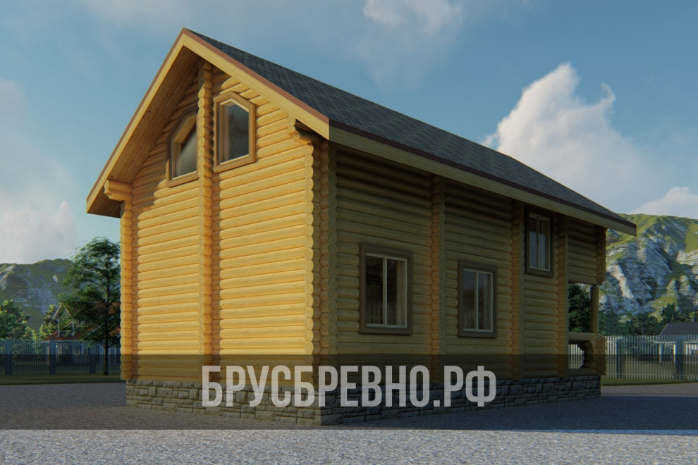 Проект 563 Баня 6х10 бревно 200