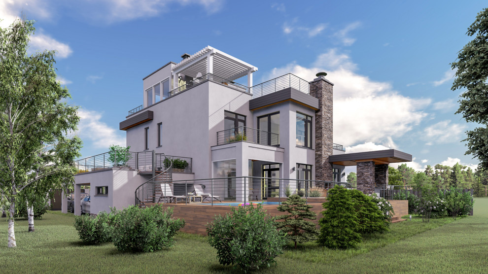 Современный загородный дом