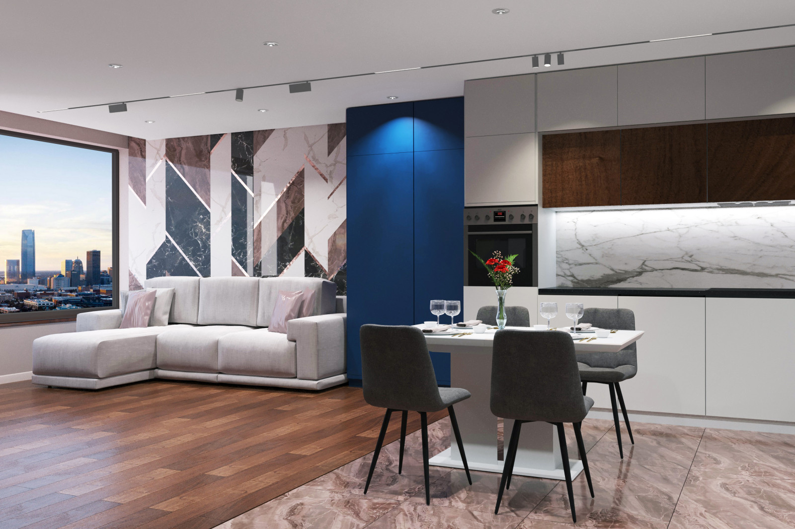 ЖК Дисквери, квартира в современном стиле