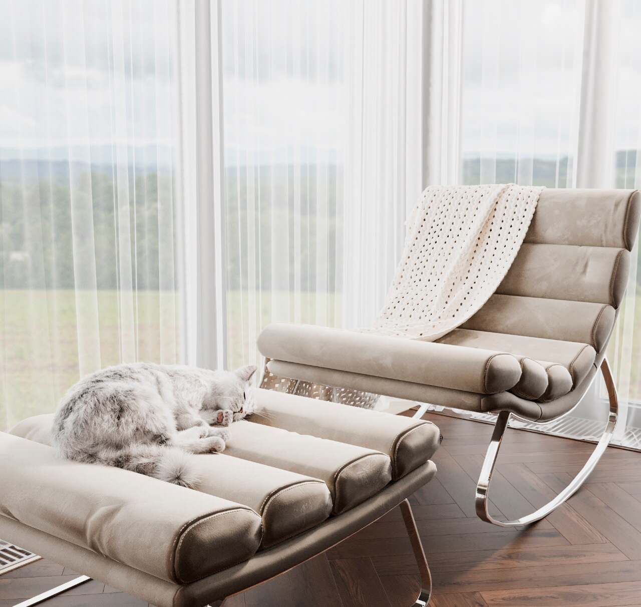 Обложка проекта: Проект спальни в загородном доме