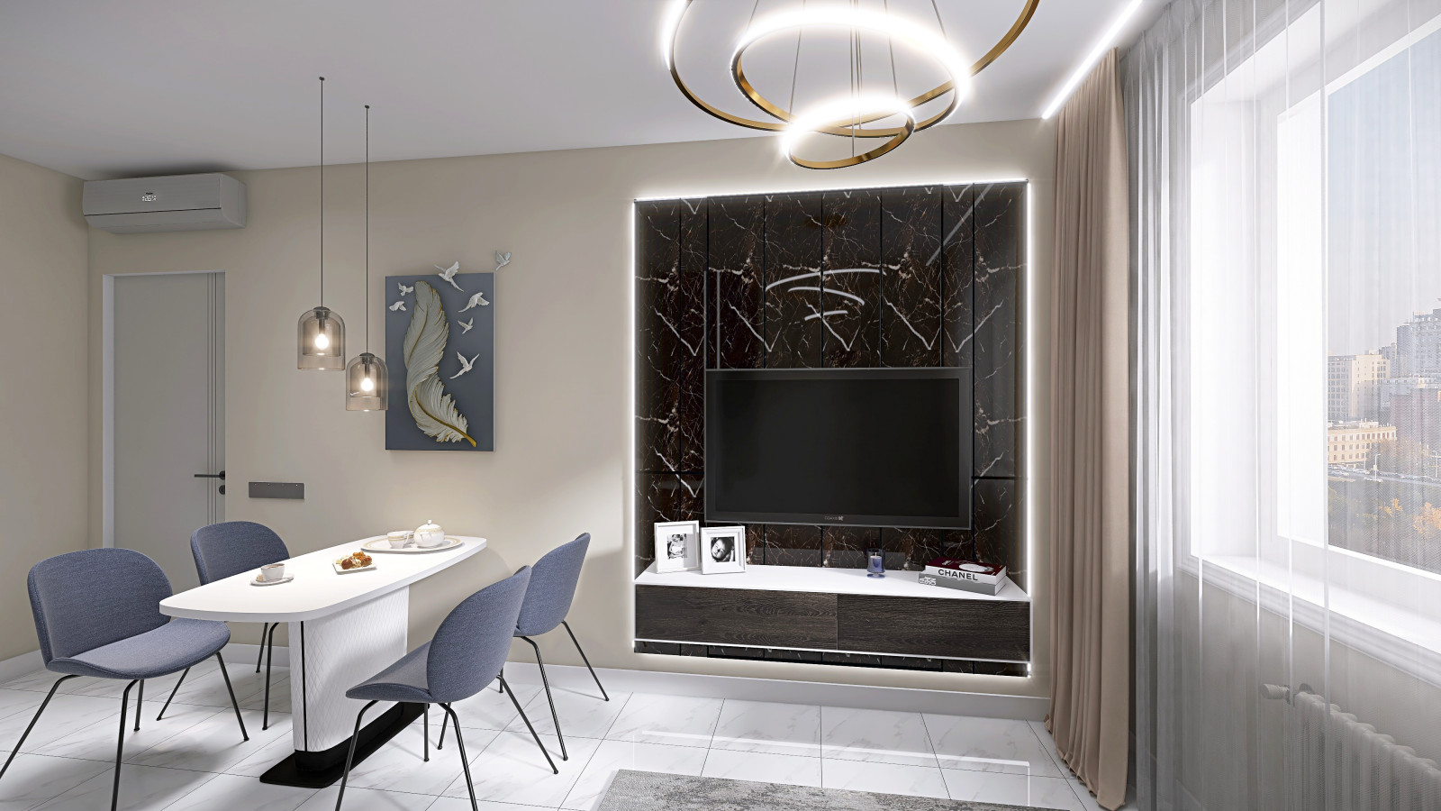 Московский р-н, Кухня-Гостиная 16,7 м2