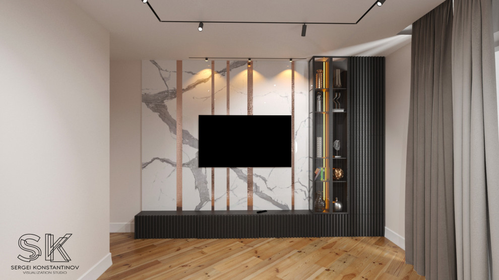 Светлая спальня в частном доме