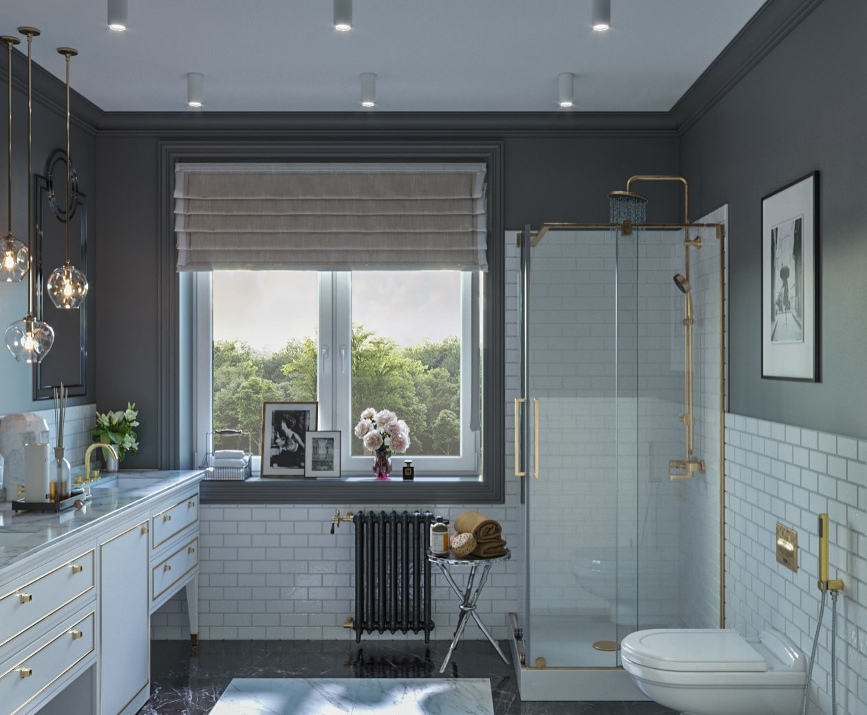 Дизайн коттеджа в неоклассическом стиле 260 кв.м. (2018 год)