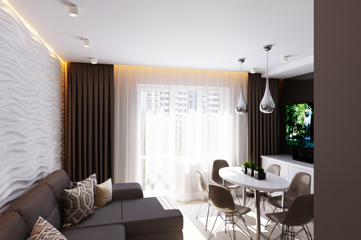 Обложка проекта: Дизайн проект-проект кухни-гостиной