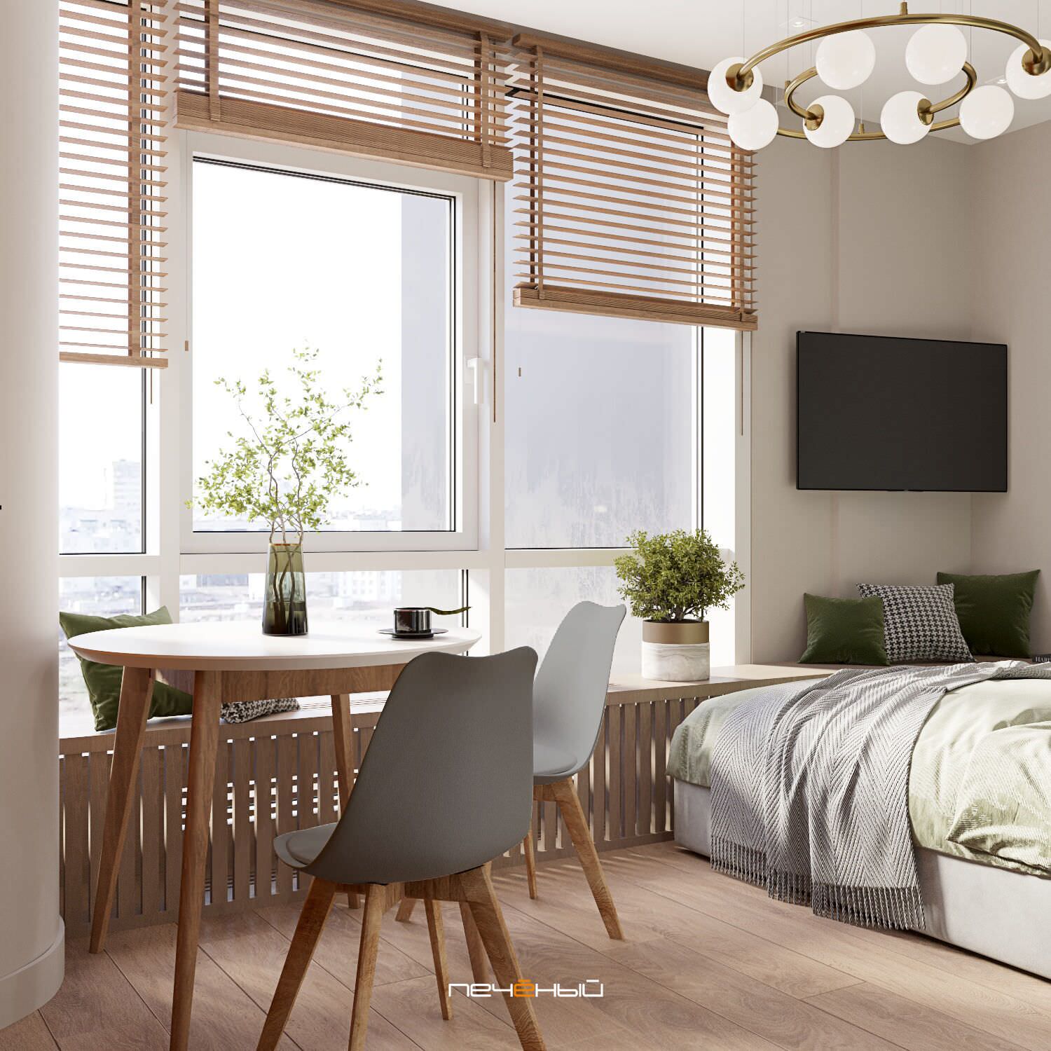 2023 Дизайн студии в современном стиле, 27 м2, Москва, Резиденция Сокольники