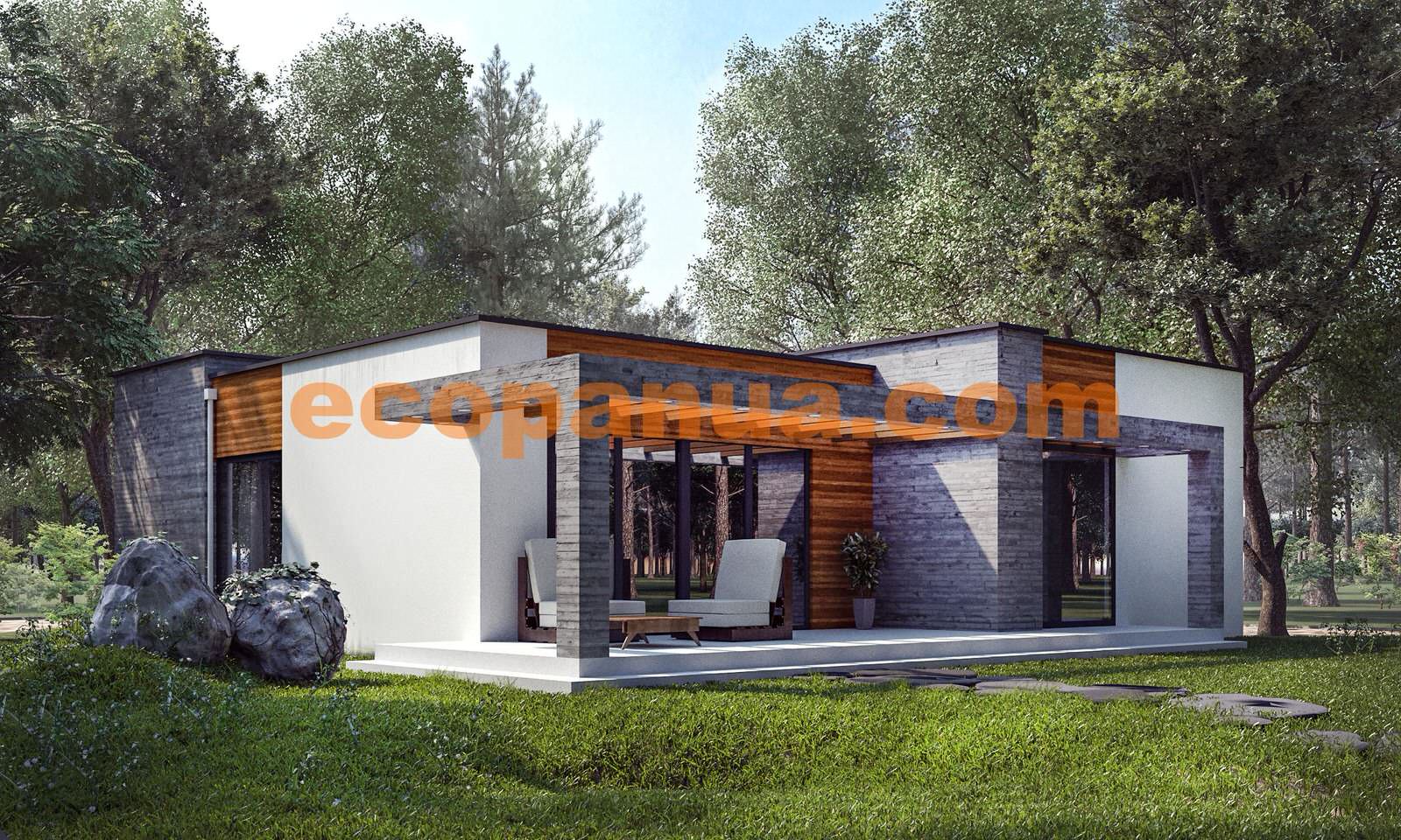 Одноэтажный коттедж 99,77 кв.м