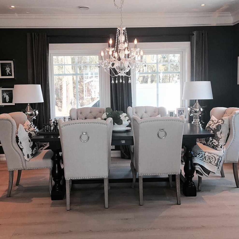 столовая. черно-серый