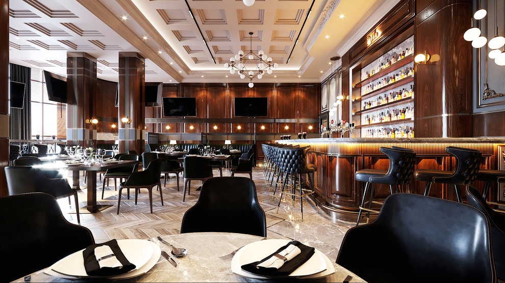 оснащение английского паба Local Pub