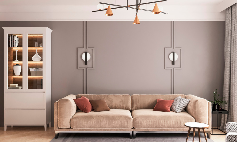 Кухня-гостиная с яркими акцентами