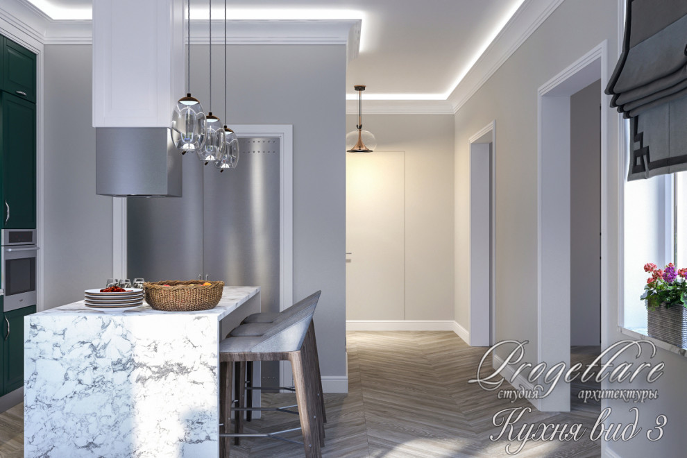 Дизайн интерьера загородного  дома в Рощино